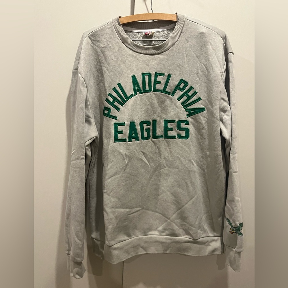 Philadelphia Eagles Crewneck Beige Size Large